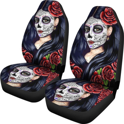Pcs Sugar Skull Girl Car Seat Covers
