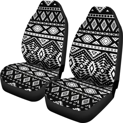Black And White Aztec Design Car Seat Covers