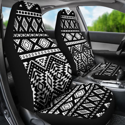 Black And White Aztec Design Car Seat Covers