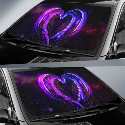 Dragon Love Mystical Car Sun Shades Amazing Gift