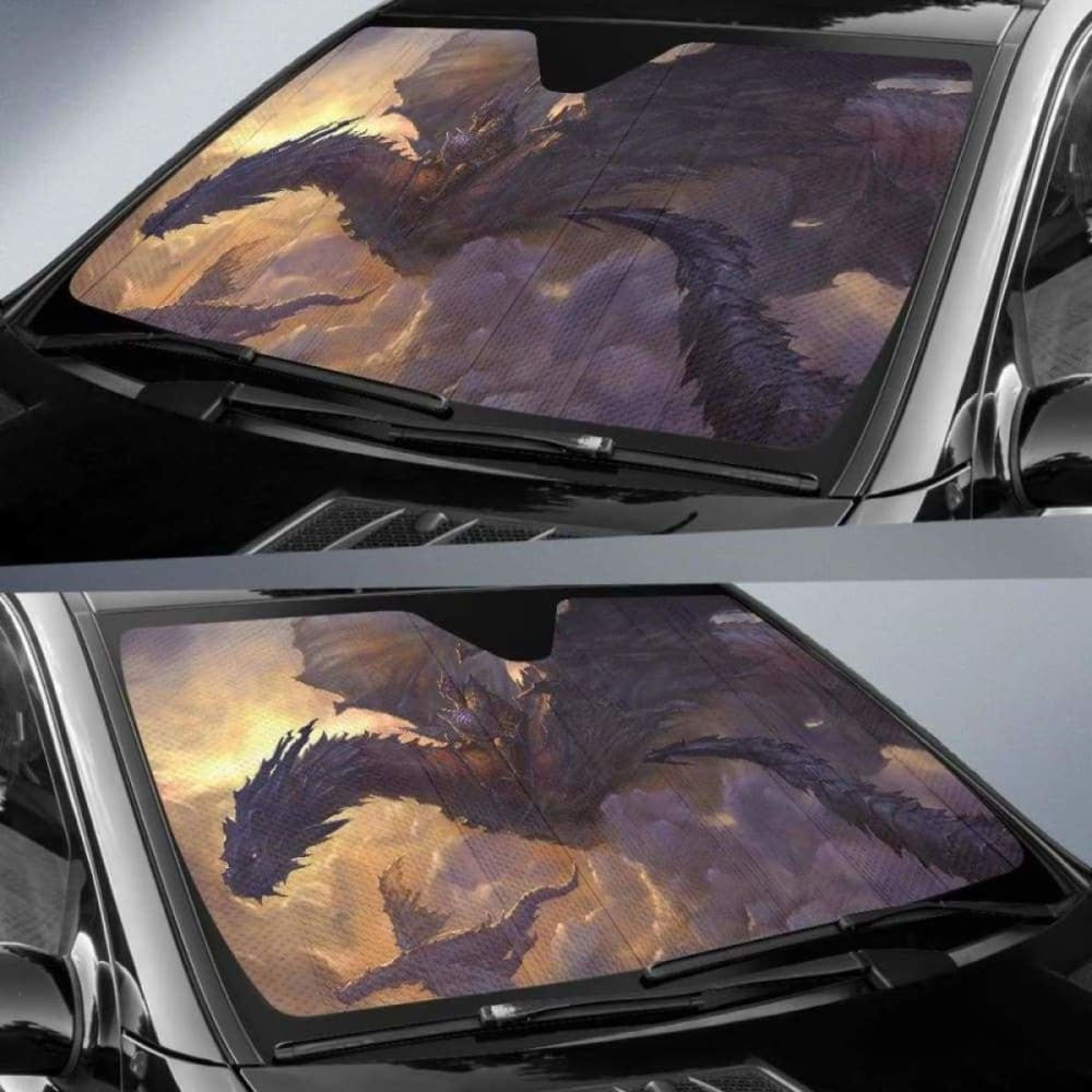 Cloud Sky Dragon Rider Car Auto Sun Shades