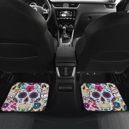 Set Of Sugar Skulls Car Mat