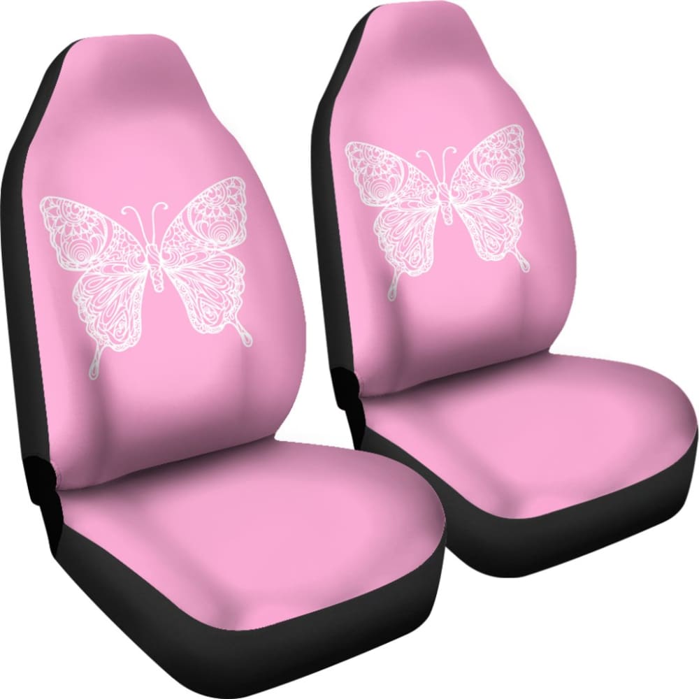 Beautiful Butterfly Pink Custom Car Seat Covers