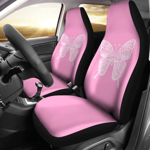 Beautiful Butterfly Pink Custom Car Seat Covers