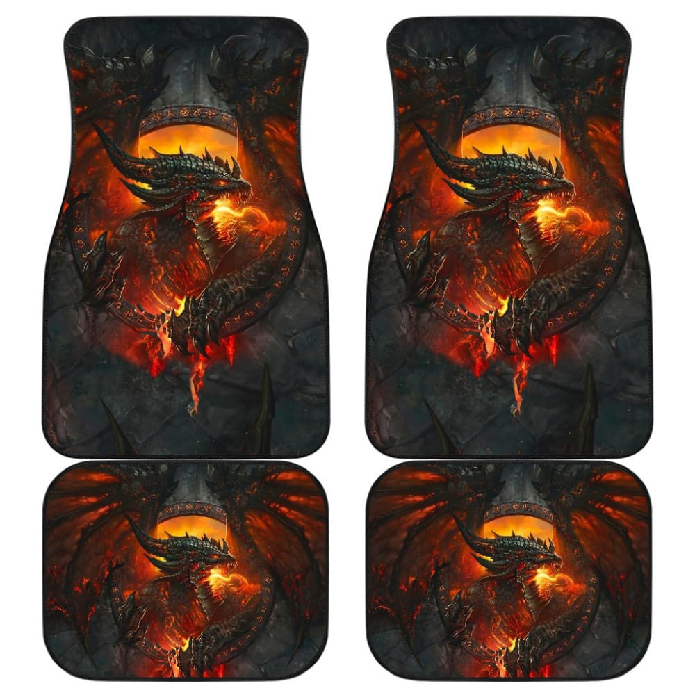 Ancient Dragon Lord of Fire Car Floor Mats