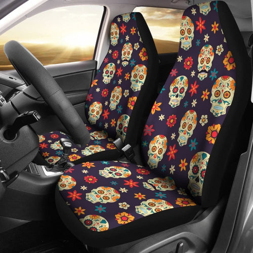 Pcs Day Of The Dead Sugar Skull Seat Covers