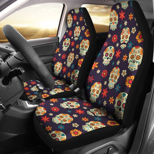 Pcs Day Of The Dead Sugar Skull Seat Covers