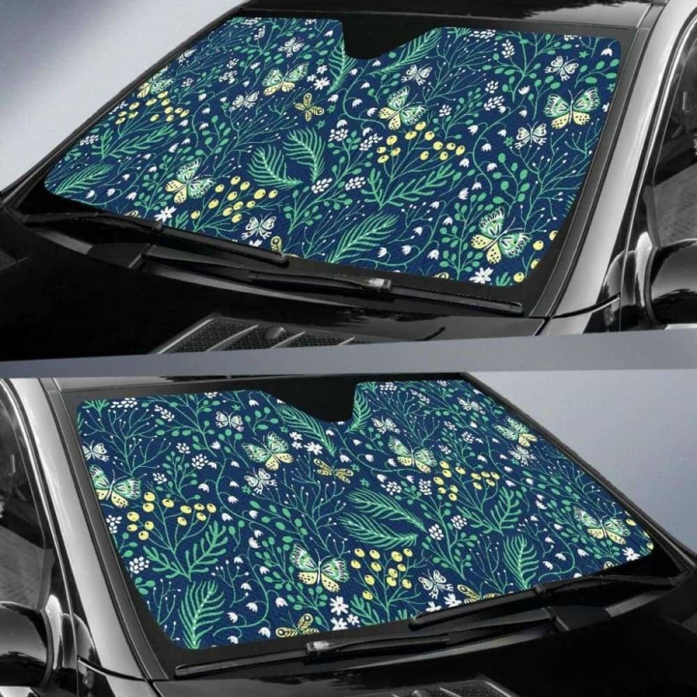Butterfly Leaves Pattern Car Auto Sun Shades