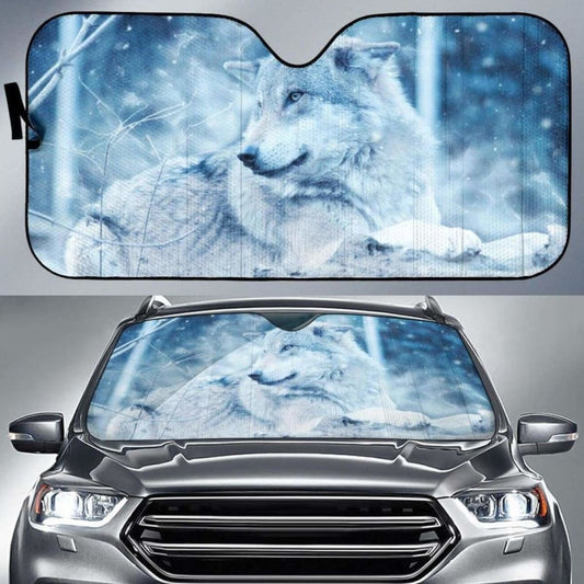 Wolf Wild Snow Winter Cold Hd Car Sun Shade
