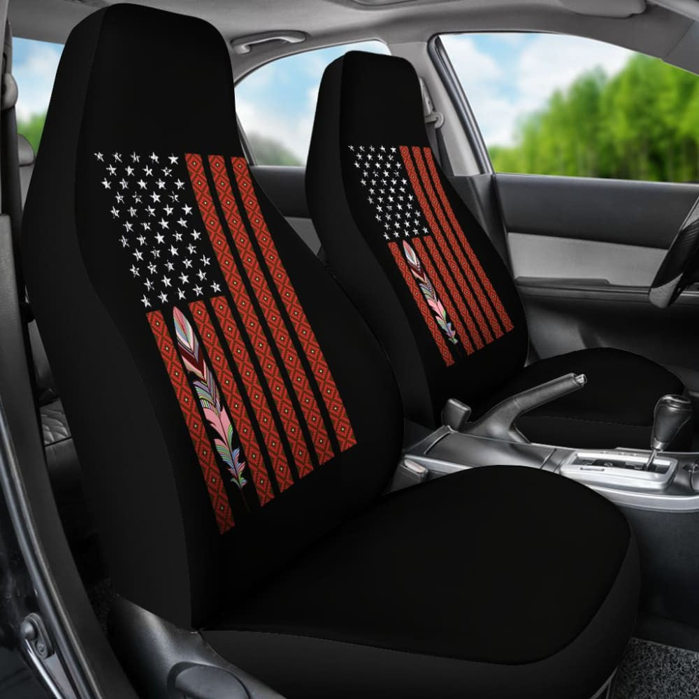 Native American Flag Patriotic Car Seat Covers