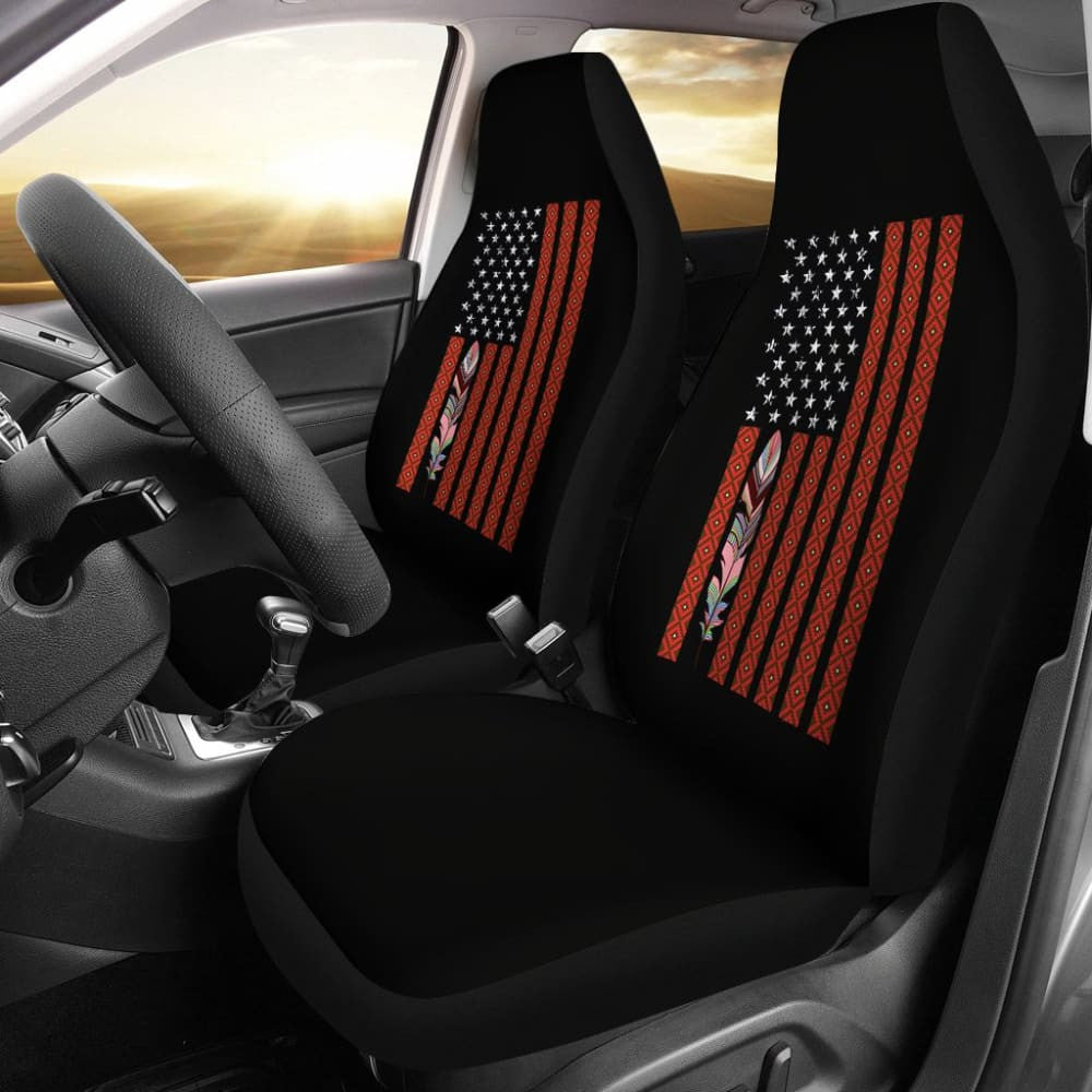 Native American Flag Patriotic Car Seat Covers