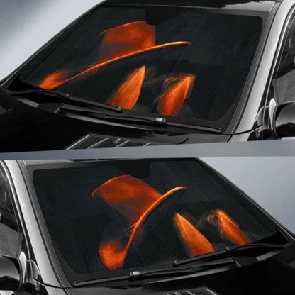 Boots & Hat of Cowboy Vintage theme car auto sunshades