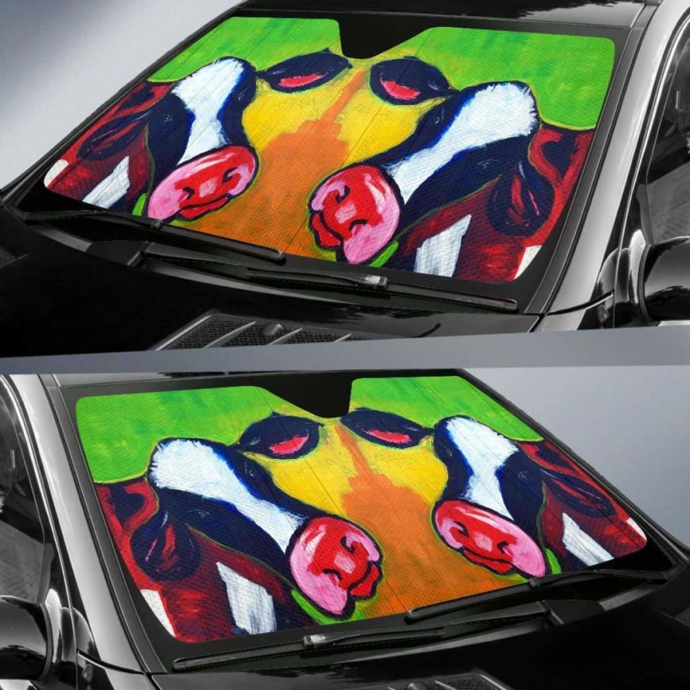 Auto Sun Shades - Cow