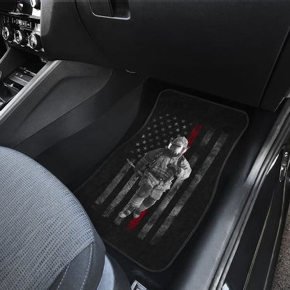 Firefighter Hero American Flag Style Car Floor Mats
