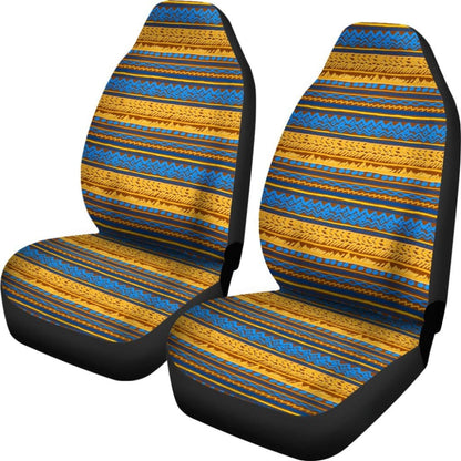 Blue And Gold Aztec Design Car Seat Cover