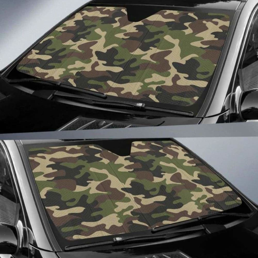 Army Green Camouflage Car Sun Shades