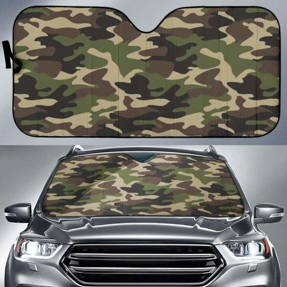 Army Green Camouflage Car Sun Shades