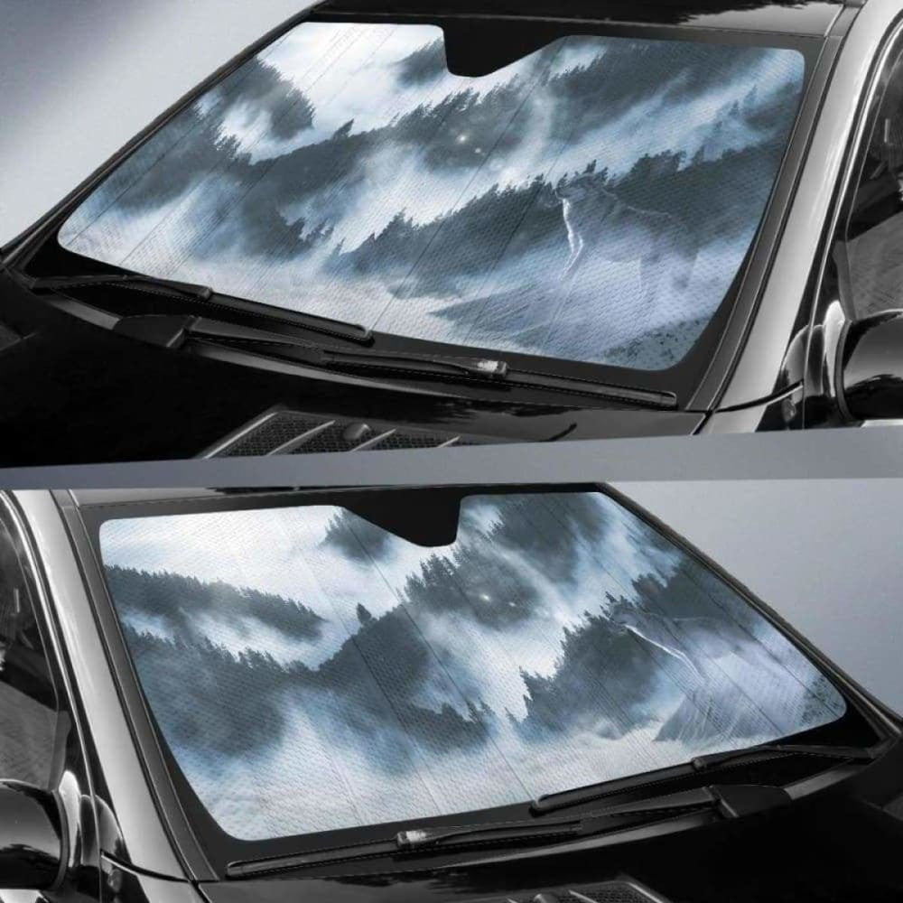 Arctic Wolf Car Sun Shades