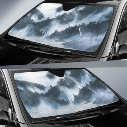 Arctic Wolf Car Sun Shades