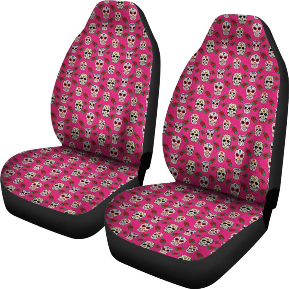 Set Of Sugar Skull Seat Covers