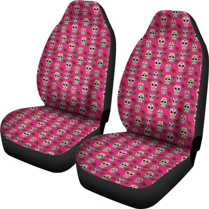 Set Of Sugar Skull Seat Covers
