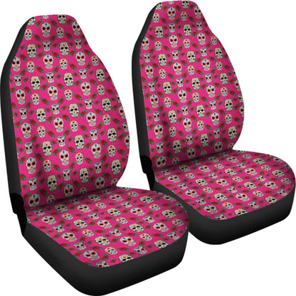 Set Of Sugar Skull Seat Covers
