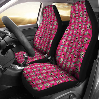 Set Of Sugar Skull Seat Covers