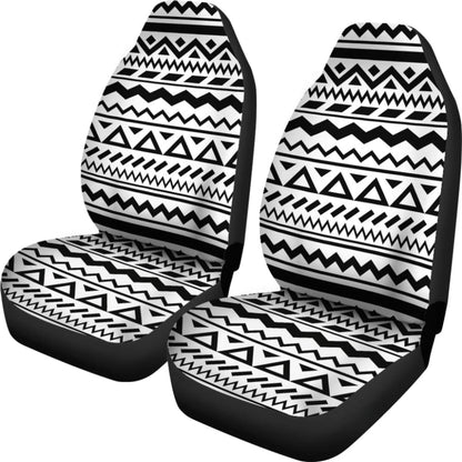 Black And White Aztec Design Car Seat Covers