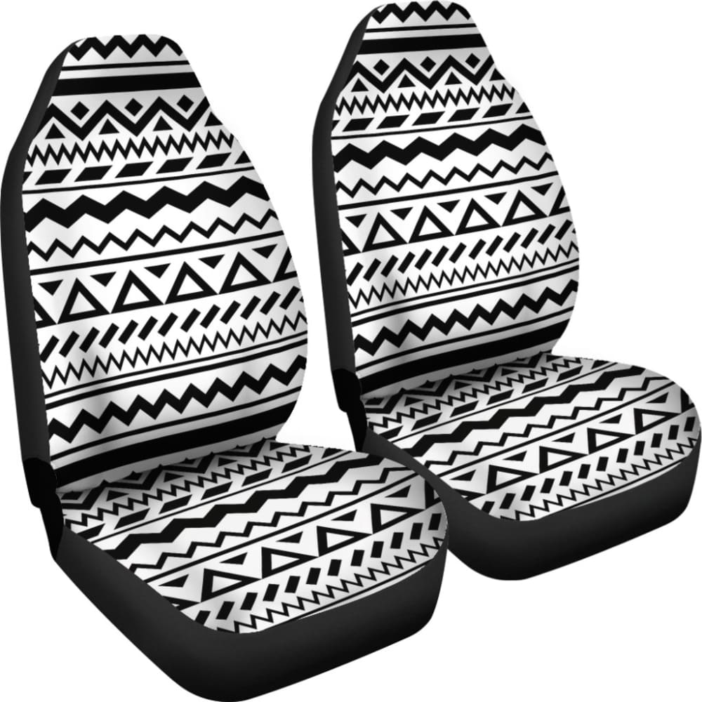 Black And White Aztec Design Car Seat Covers