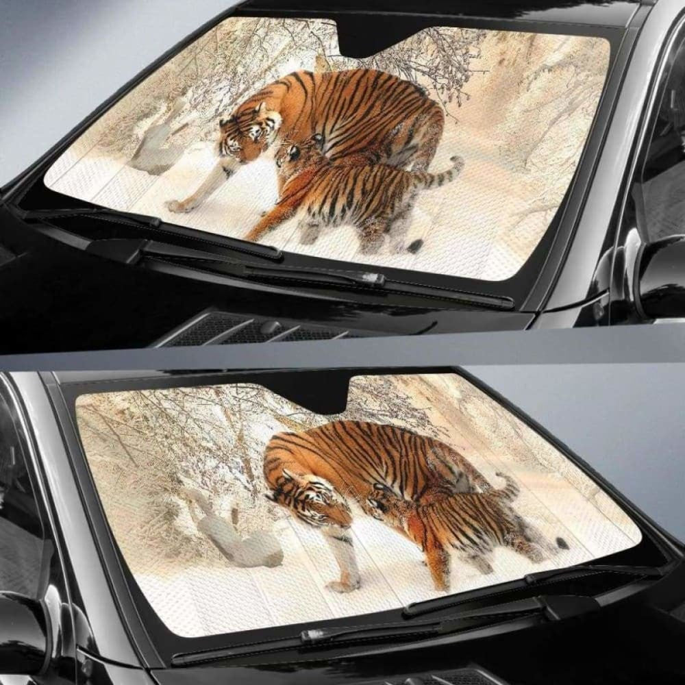 Winter Tiger Car Auto Sun Shades