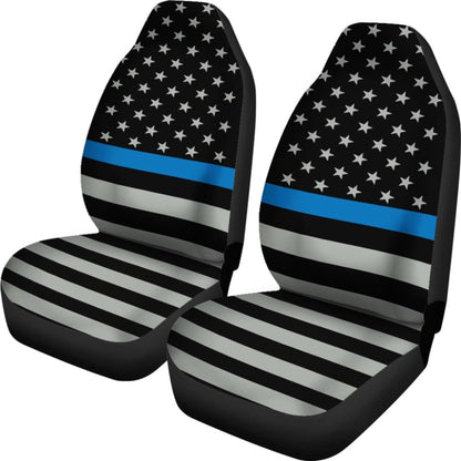 Thin Blue Line Flag Car Seat Covers Amazing Gift Ideas