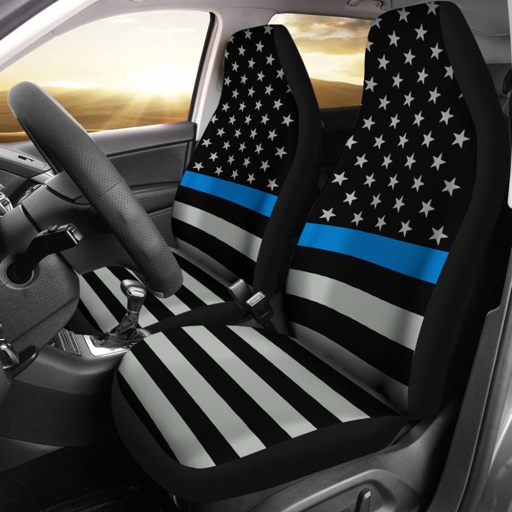Thin Blue Line Flag Car Seat Covers Amazing Gift Ideas