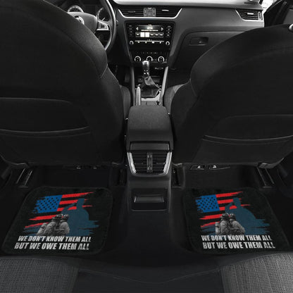 American Flag Firefighter We Don't Know Them All, But We Owe Them All Patriotic Car Floor Mats