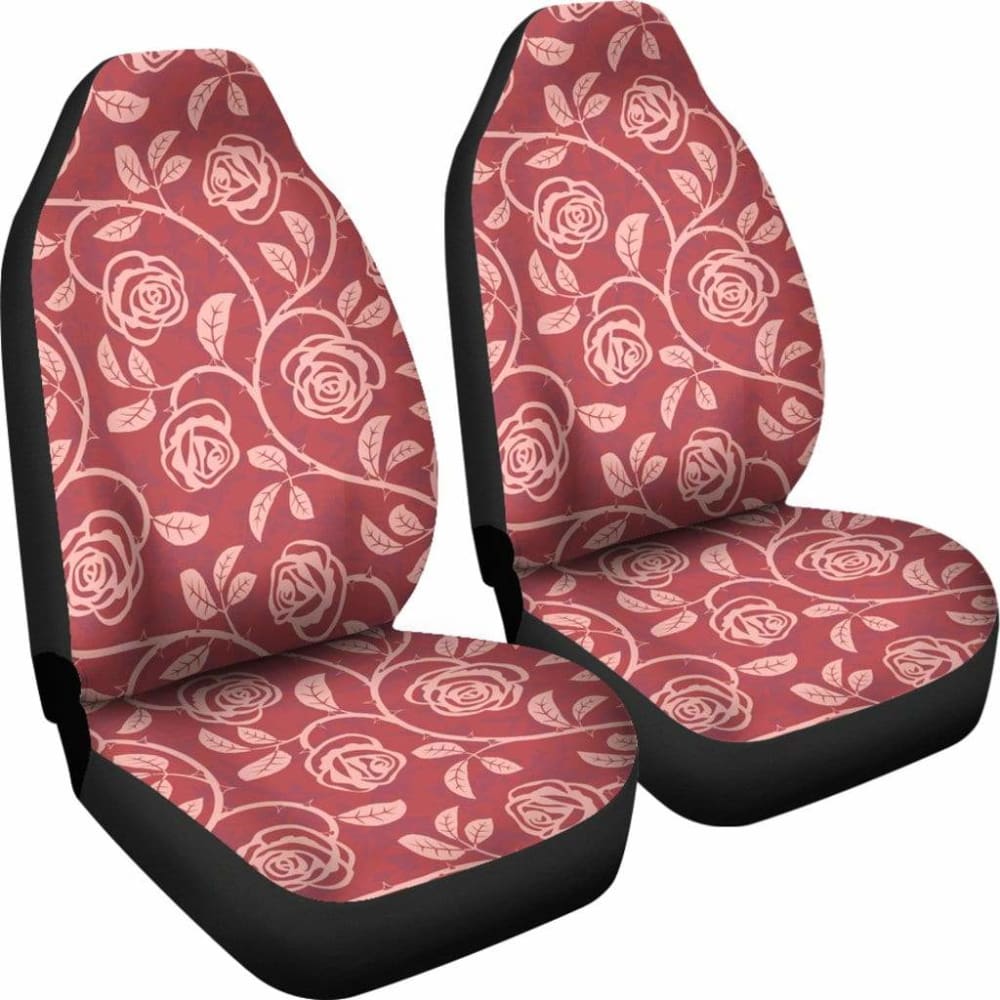 Pink Rose Pattern Car Seat Covers