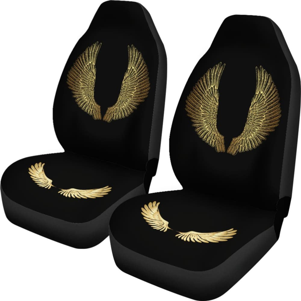 Angel Wings Gold Custom Car Seat Covers