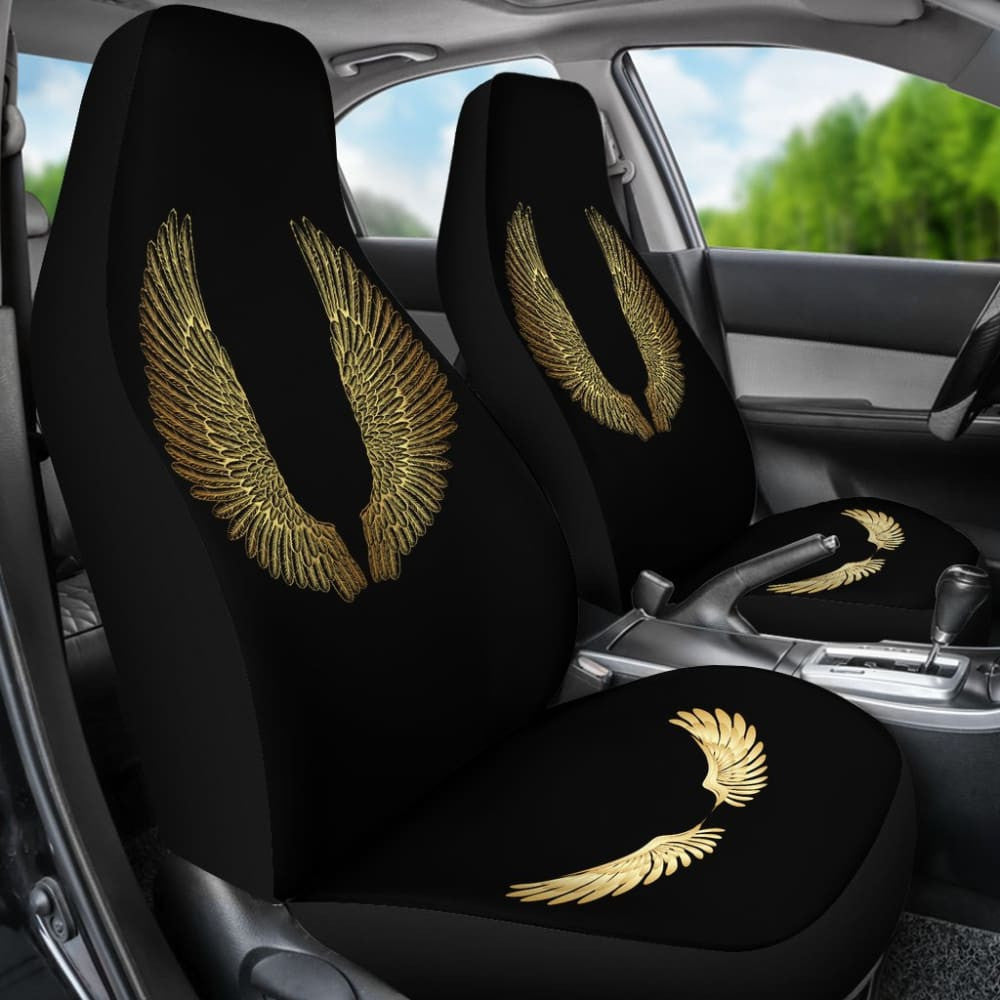 Angel Wings Gold Custom Car Seat Covers