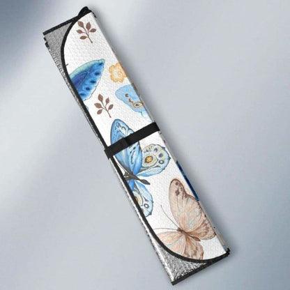 Blue Butterfly Pattern Car Auto Sun Shades