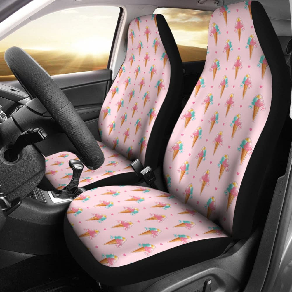 Purple Ice Cream Car Seat Covers