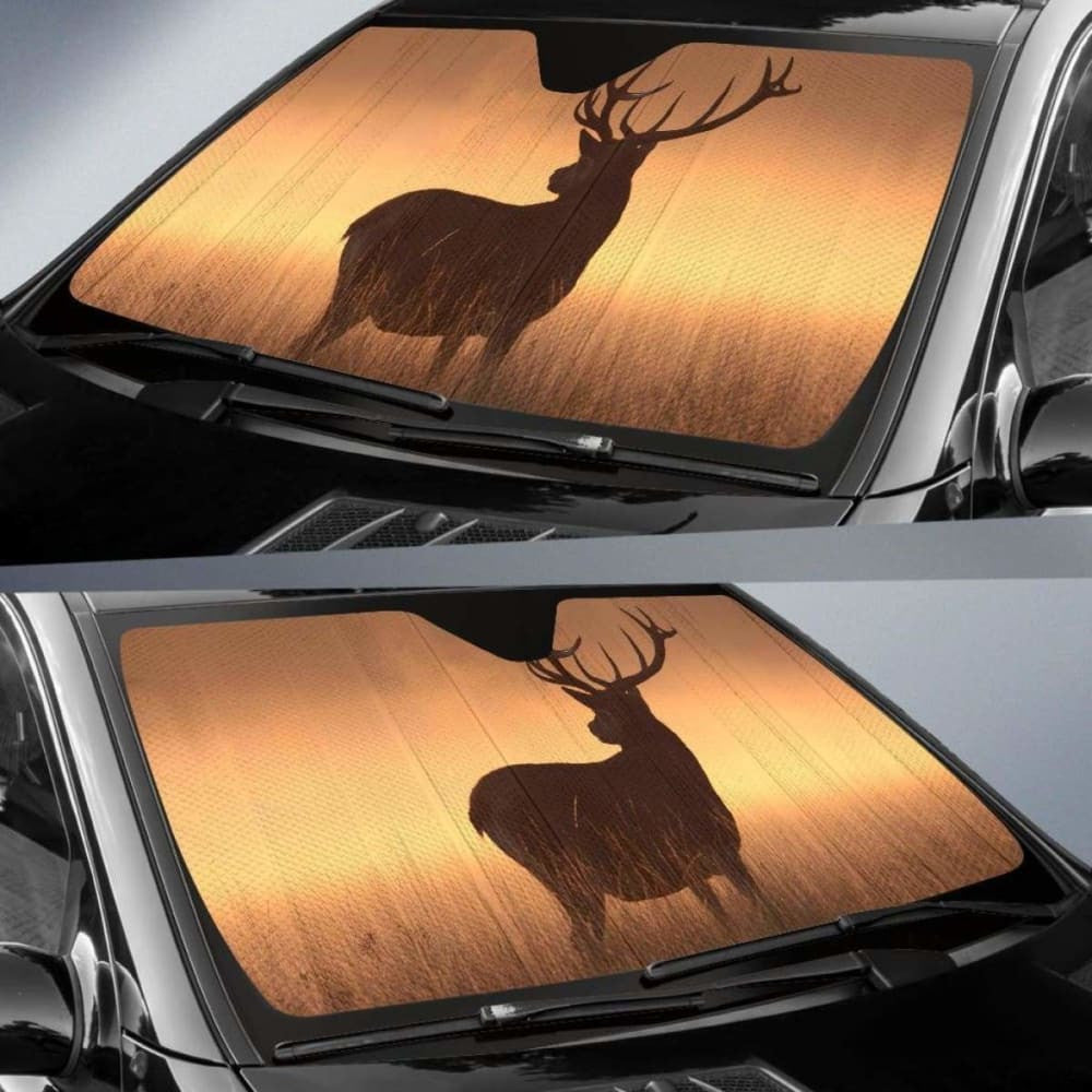 Deer Silhouette Hd Car Sun Shade