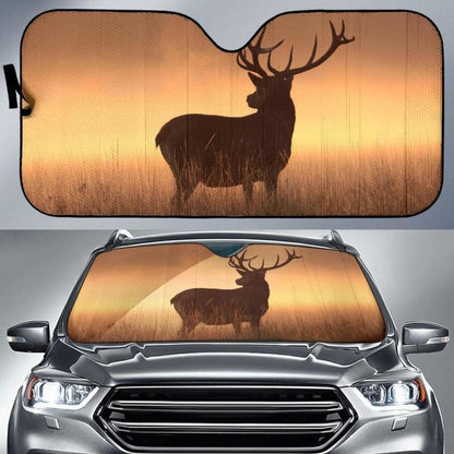 Deer Silhouette Hd Car Sun Shade
