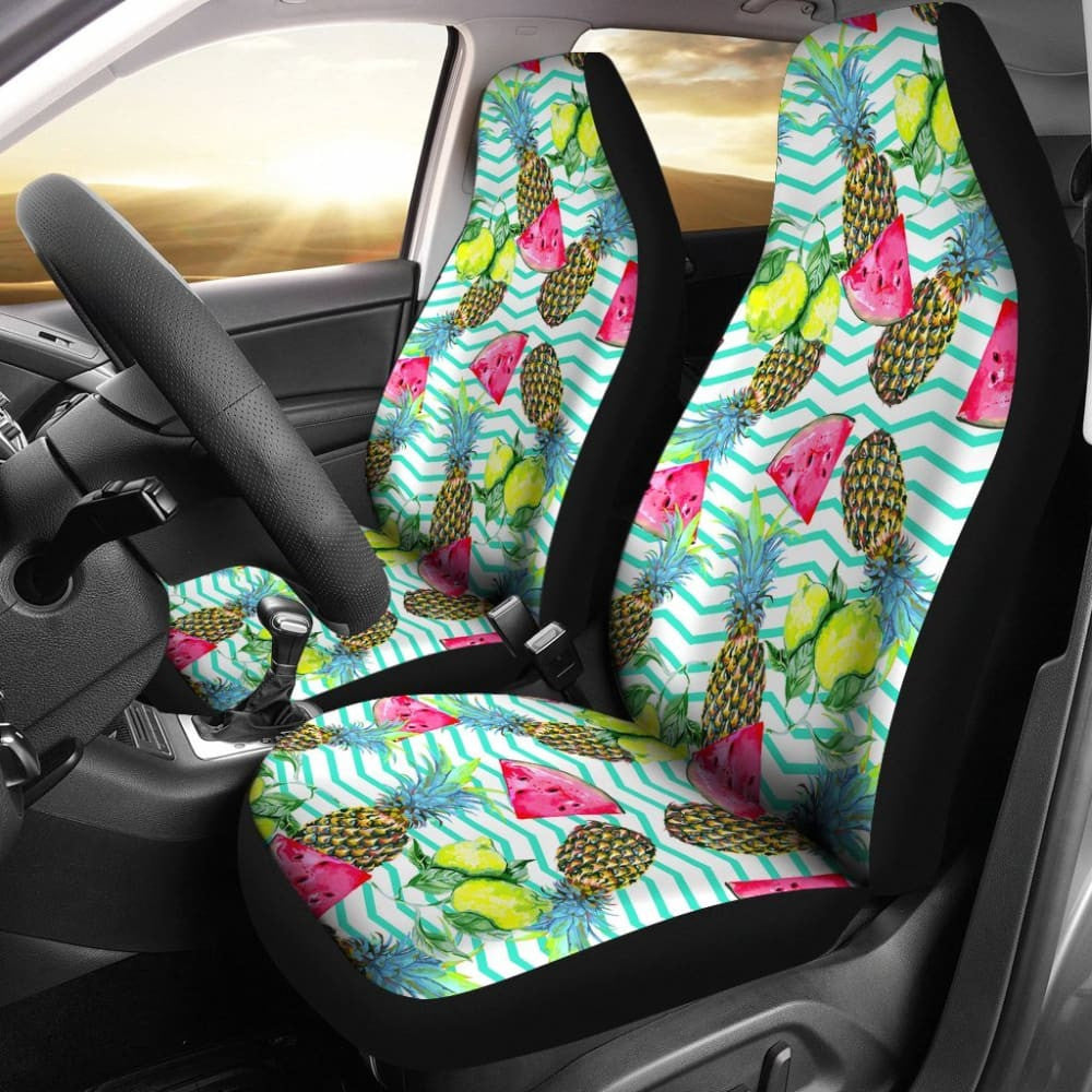 Tropical Pineapple Watermelon Fruit Car Seat Cover