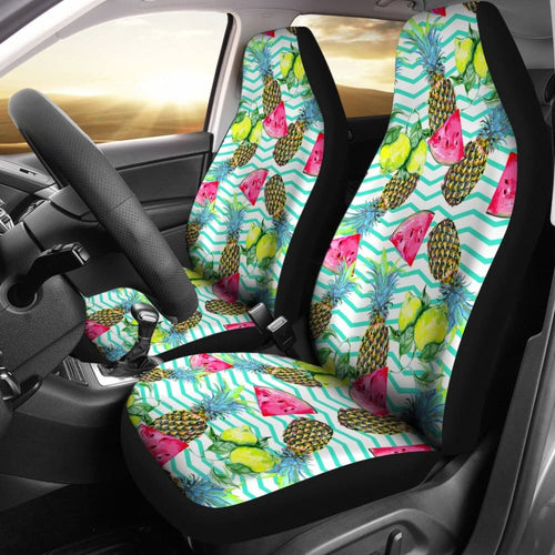 Tropical Pineapple Watermelon Fruit Car Seat Cover