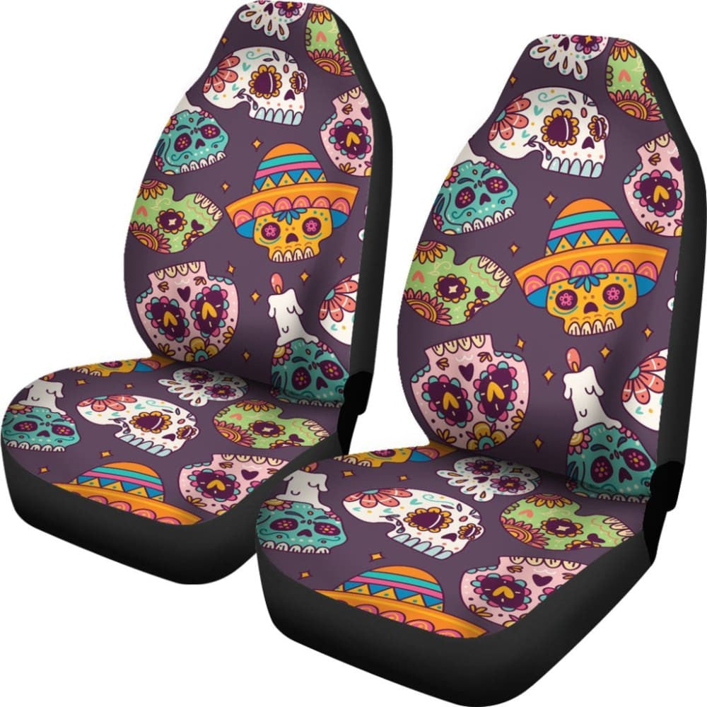 Pcs Sugar Skull Seat Covers