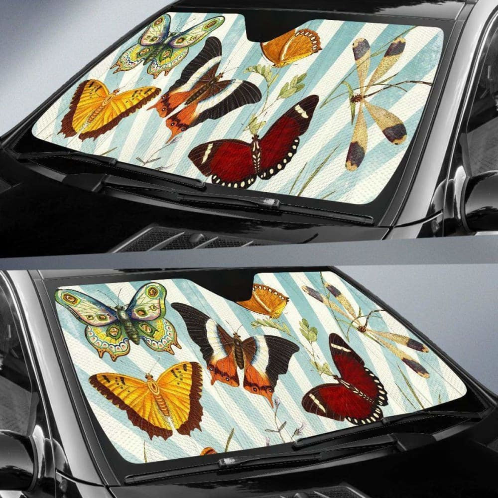 Butterfly Collage Auto Sun Shade