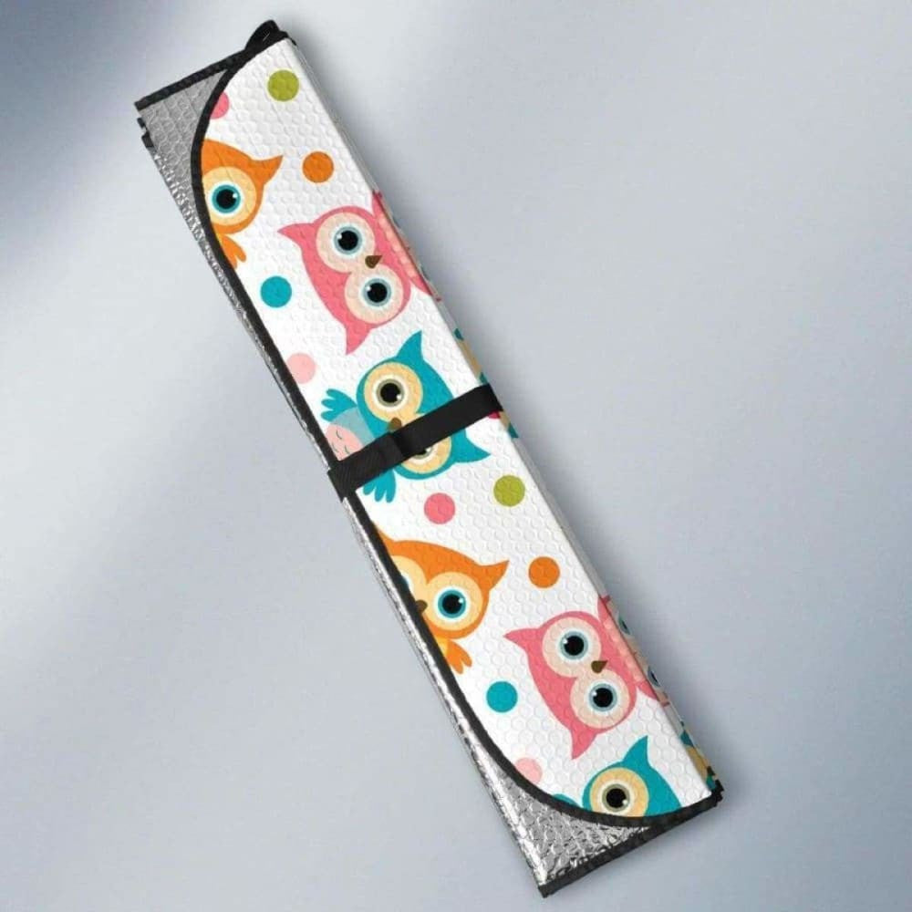 Color Cute Owl Pattern Car Auto Sun Shades