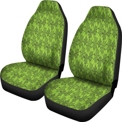 Trick Or Treat Green Spider Web Car Seat Covers