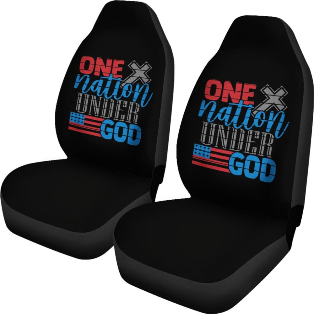 Simple Great One Nation Under God American Flag Car Seat Covers