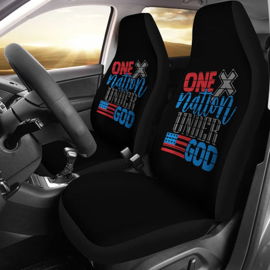 Simple Great One Nation Under God American Flag Car Seat Covers