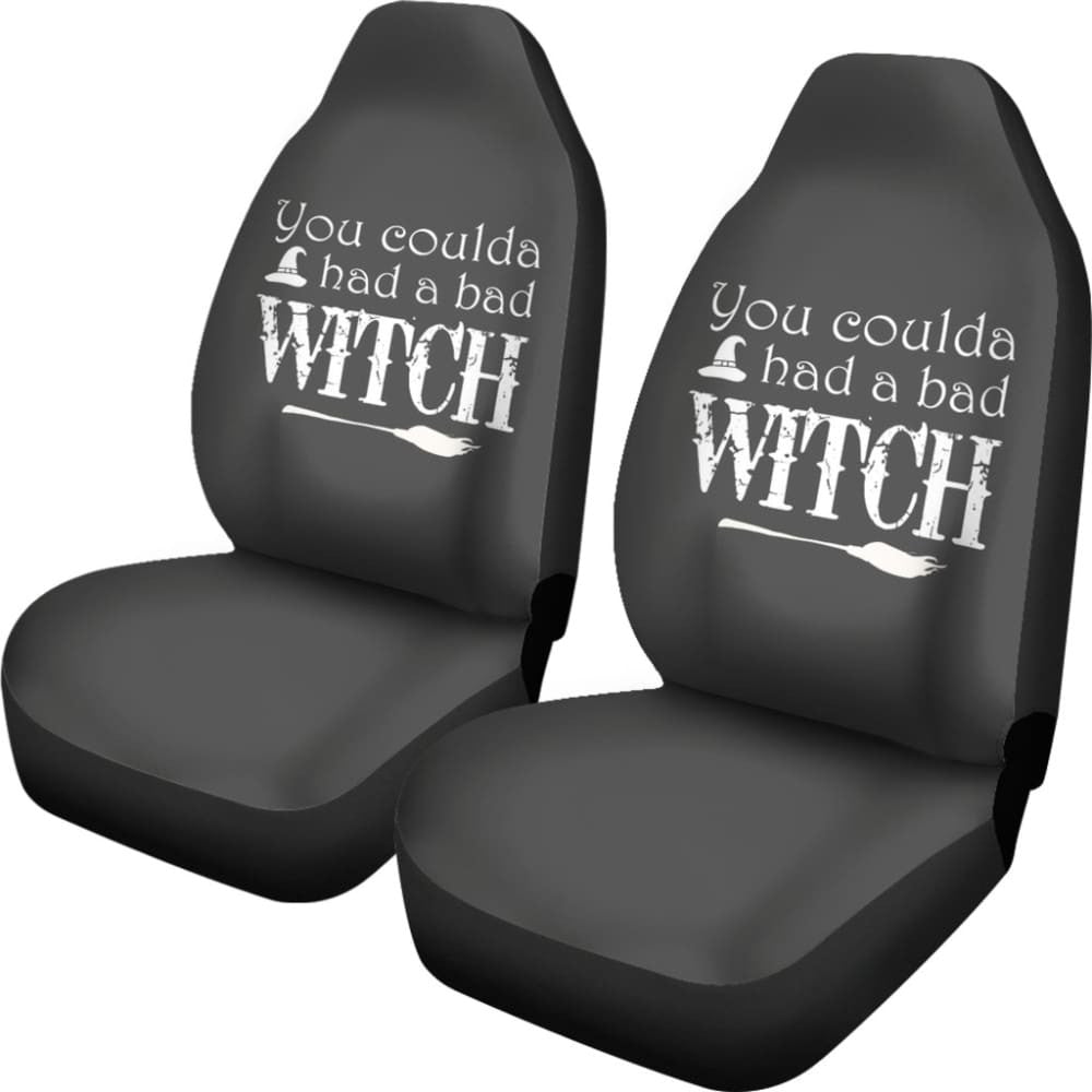 Vintage You Coulda Had a Bad Witch Halloween Car Seat Covers