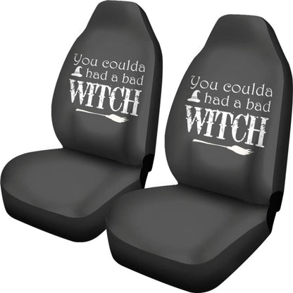 Vintage You Coulda Had a Bad Witch Halloween Car Seat Covers
